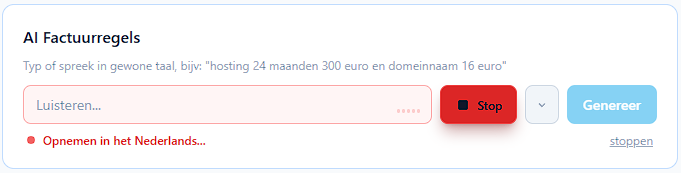 Factuur maken met AI